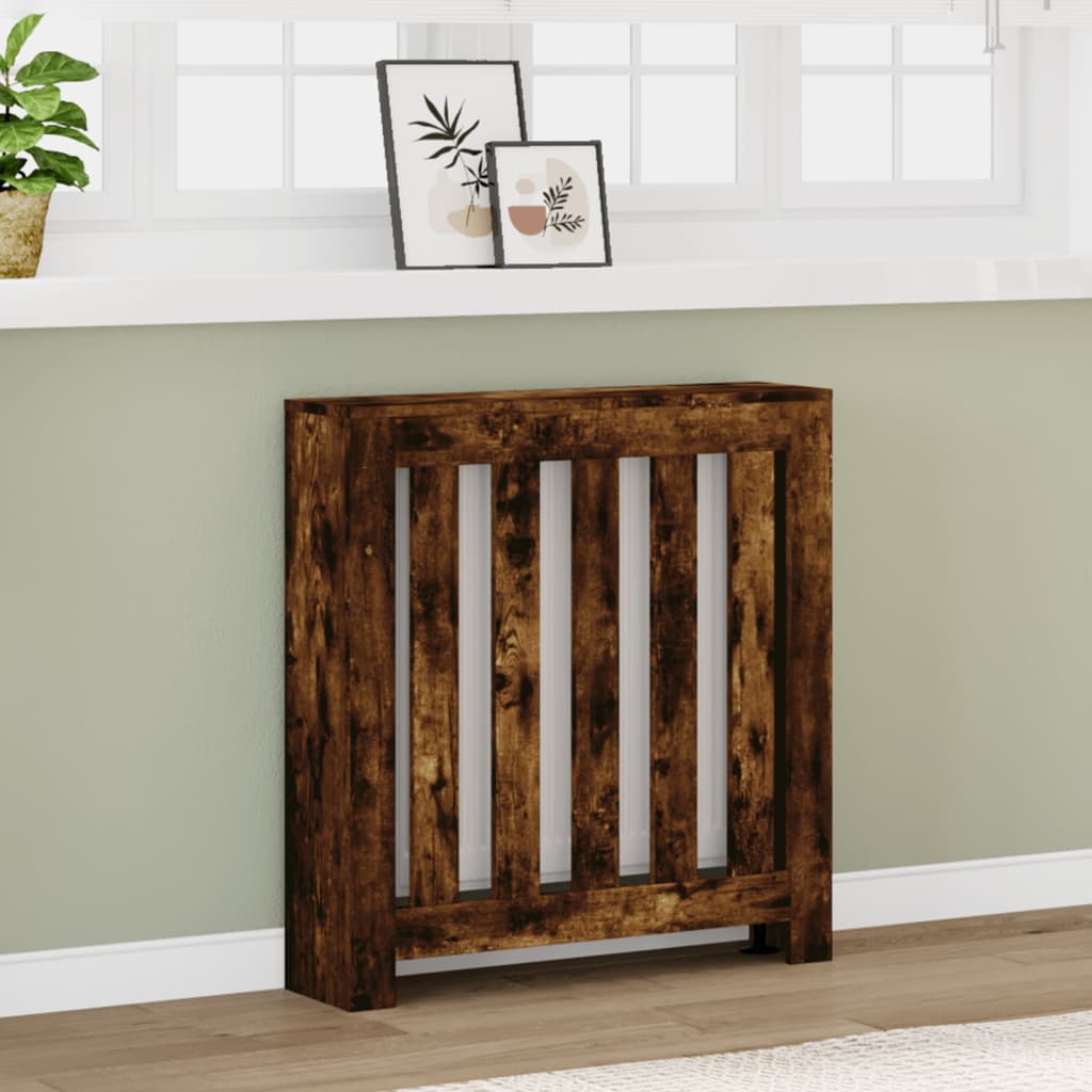 VidaXL Heizkörpergehäuse 78 x 20 x 82 cm, Holzwerkstoff, geräucherte Eiche