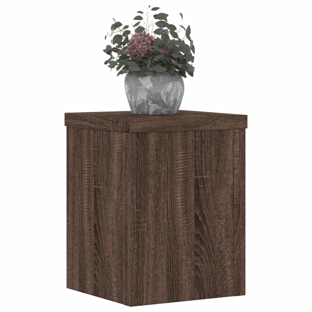 Vidaxx Pflanzenständer 2 Stück 15x15x20 cm Holzwerkstoff braune Eiche