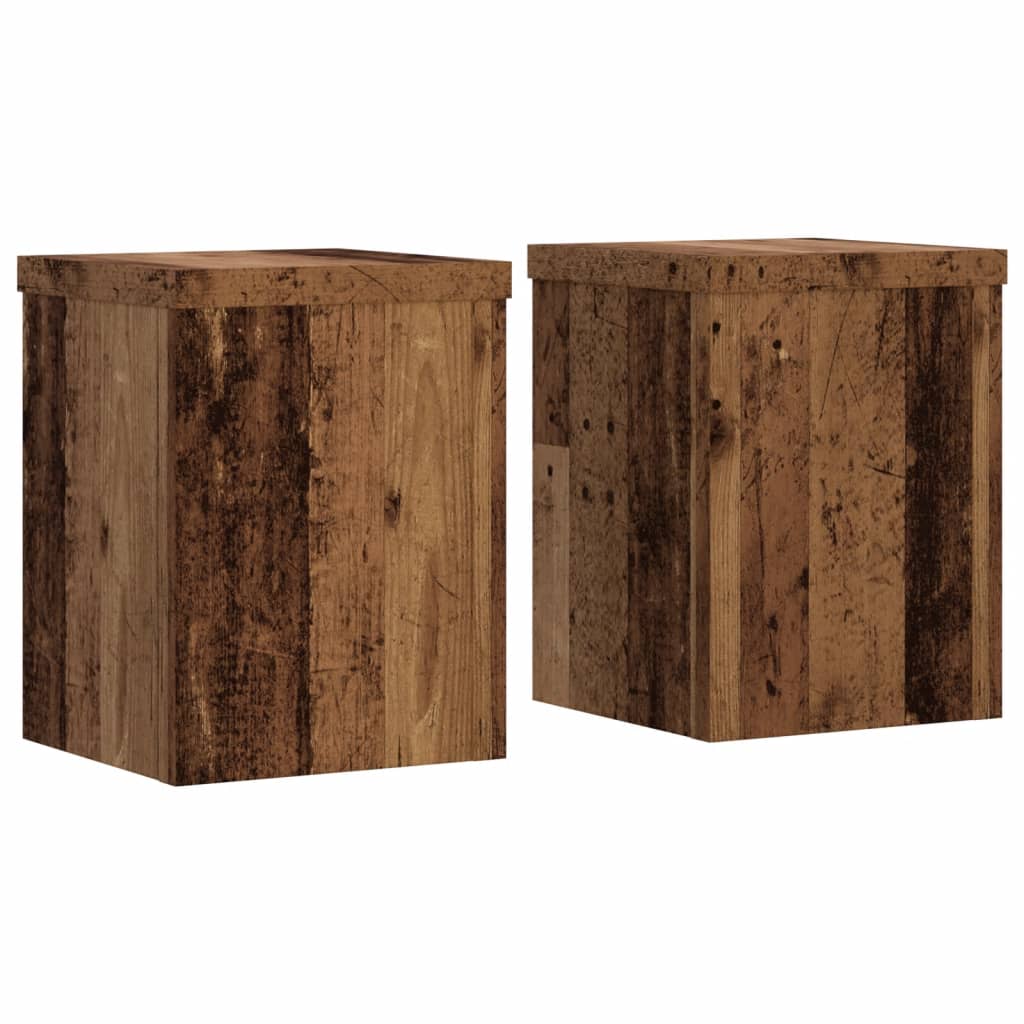 VidaXL Pflanzenständer 2 Stück 15x15x20 cm behandeltes Holz, altholzfarben