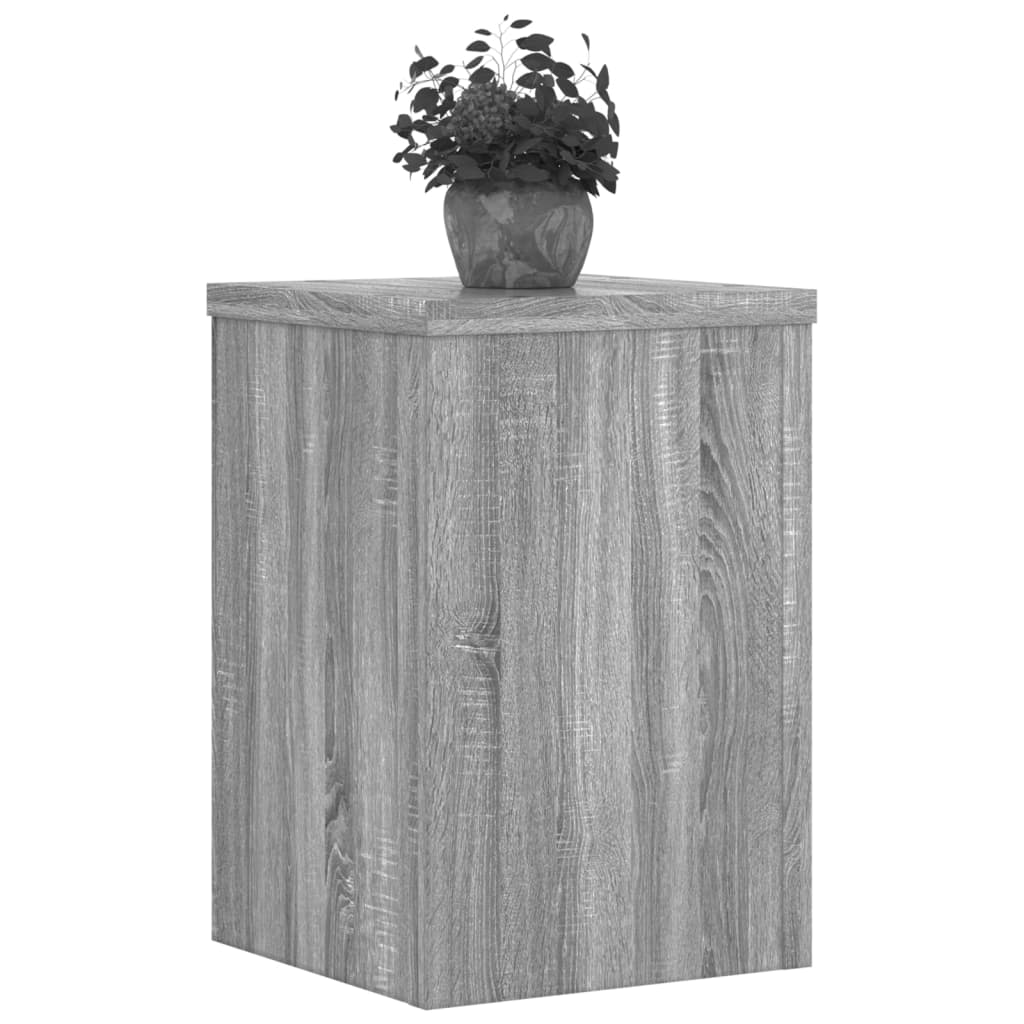 Vidaxxl-Pflanzenständer, 2 Stück, 25 x 25 x 35 cm, Holzwerkstoff, graues Sonoma