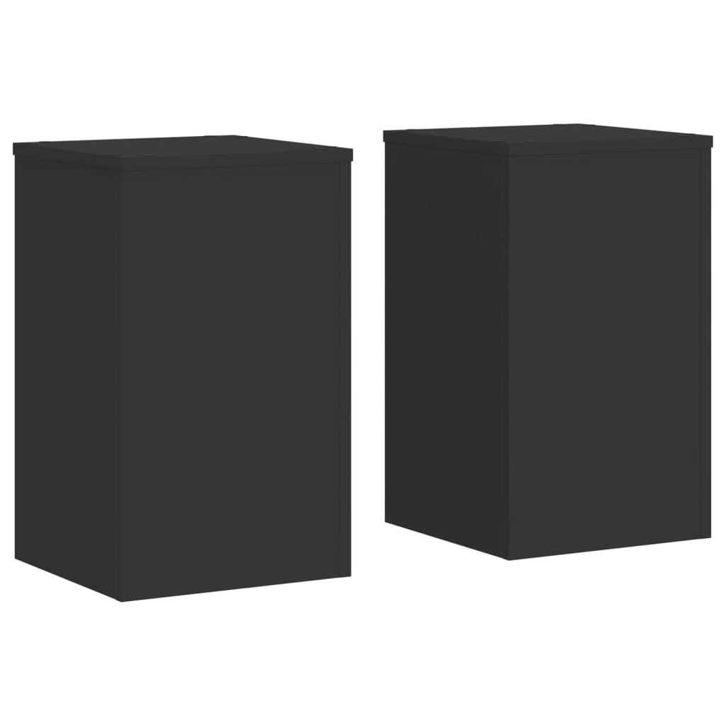 Vidaxx Pflanzenständer 2 Stück 30x30x50 cm verarbeitetes Holz schwarz