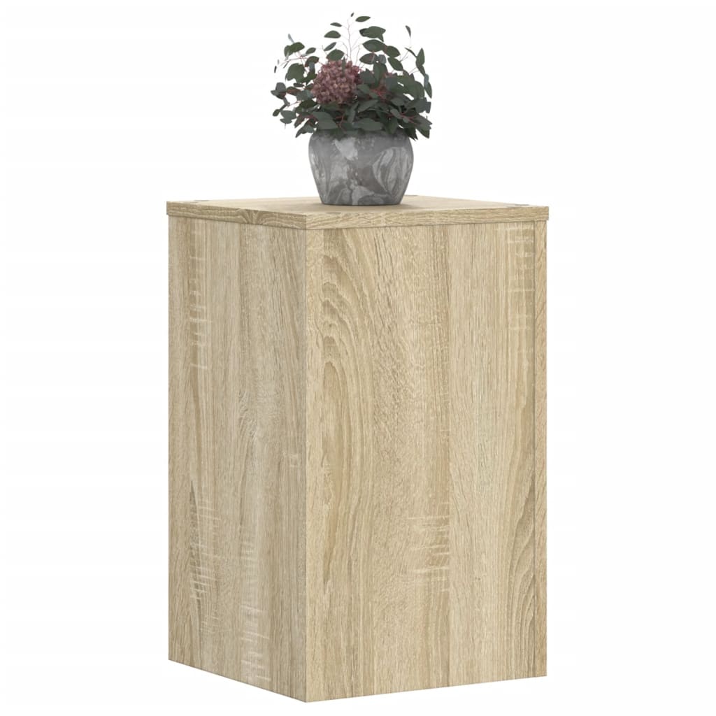 VidaXL Pflanzenständer, 2 Stück, 30 x 30 x 50 cm, Holzwerkstoff, Sonoma-Eiche