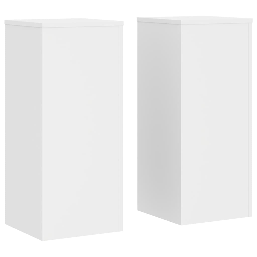 VidaXL Pflanzenständer 2 Stück 30x30x70 cm Holzwerkstoff weiß