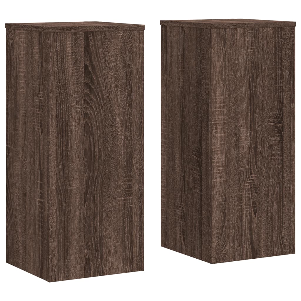 Vidaxx Pflanzenständer 2 Stück 30x30x70 cm Holzwerkstoff braune Eiche