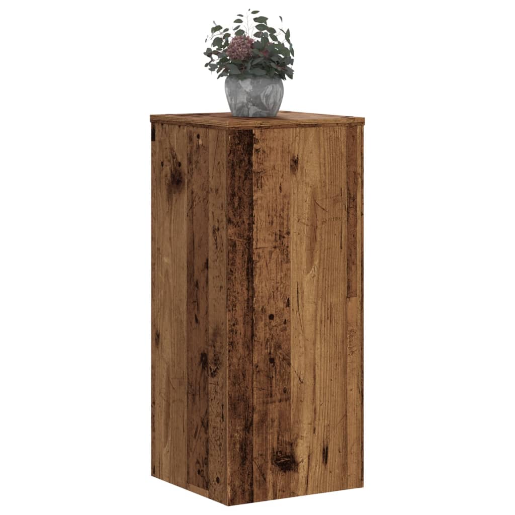 VidaXL Pflanzenständer 2 Stück 30x30x70 cm behandeltes Holz, altholzfarben