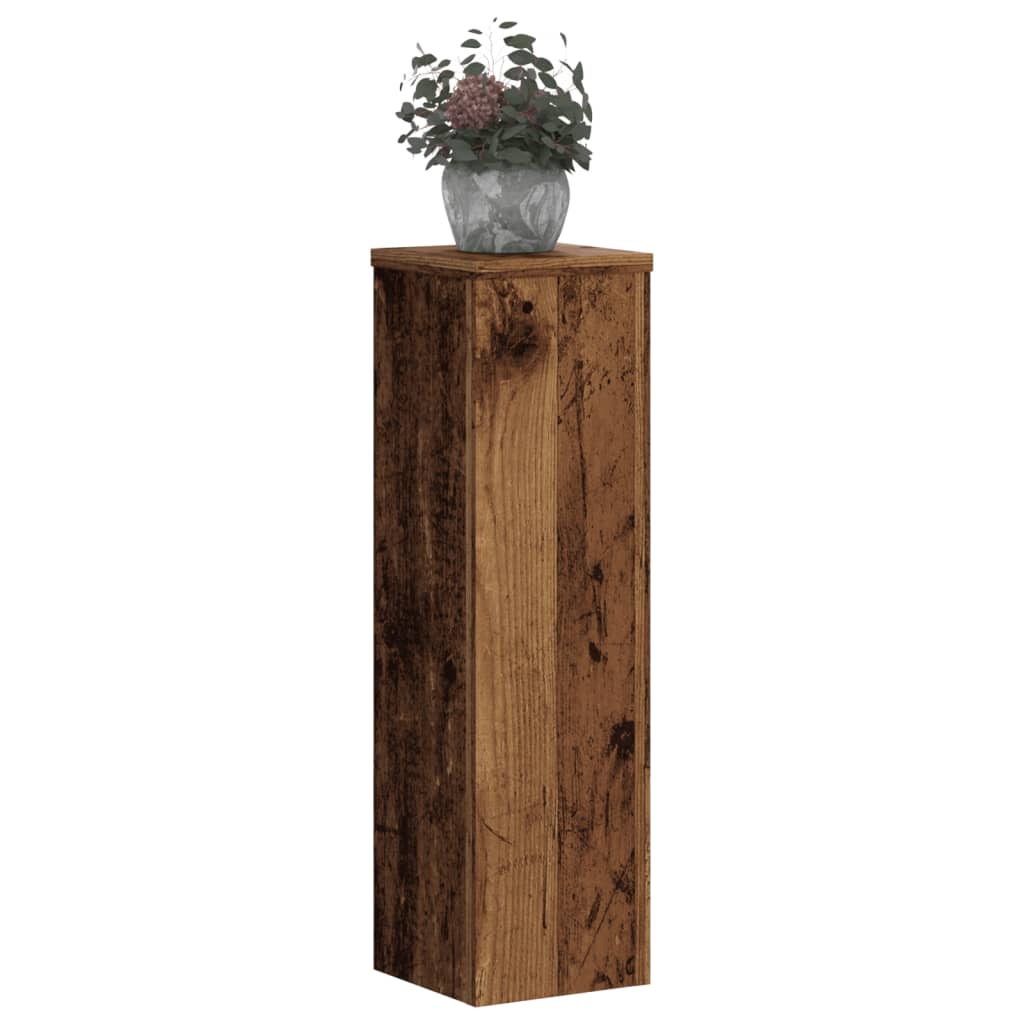 VidaXL Pflanzenständer 2 Stück 17x17x60 cm behandeltes Holz, altholzfarben