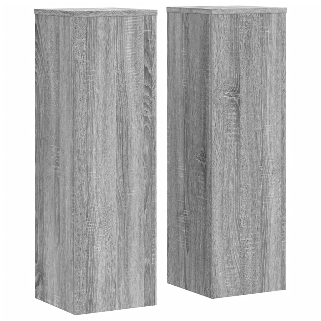 Vidaxxl-Pflanzenständer, 2 Stück, 25 x 25 x 80 cm, Holzwerkstoff, graues Sonoma