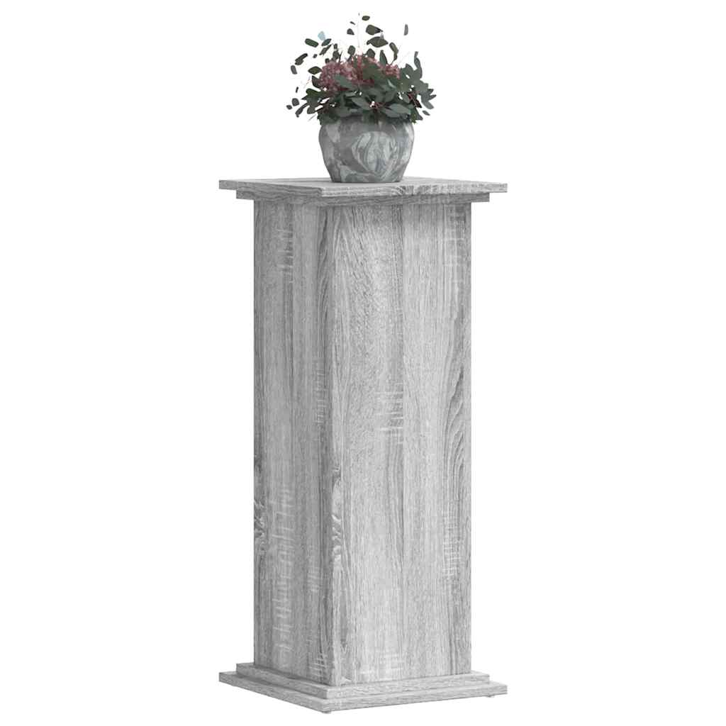 Vidaxx Pflanzenständer 33x33x80 cm, Holzwerkstoff, Sonoma-Eiche, grau
