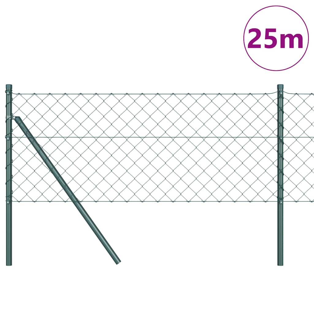 Vidaxl Zaunpfahl grün 25 x 0,6 m (60 x 60 mm Maschenweite)
