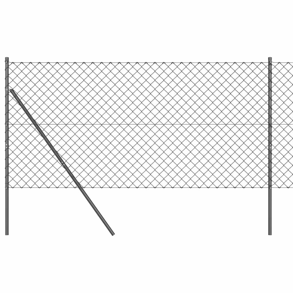 Vidaxl Zaunpfahl grau 10 x 1,2 m (60 x 60 mm Maschenweite)