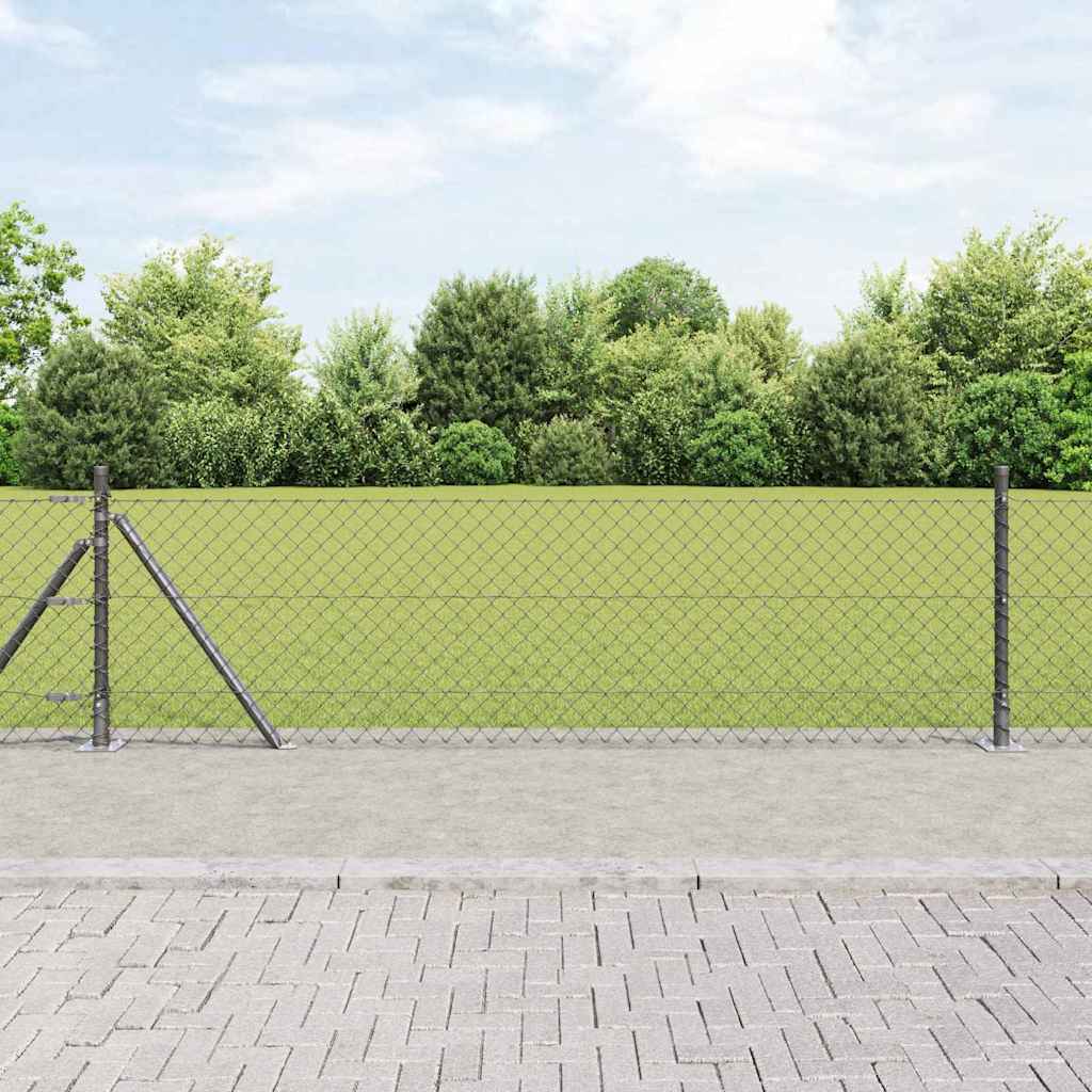 Vidaxl Zaunpfahl grau 10 x 0,4 m (40 x 40 mm Maschenweite)