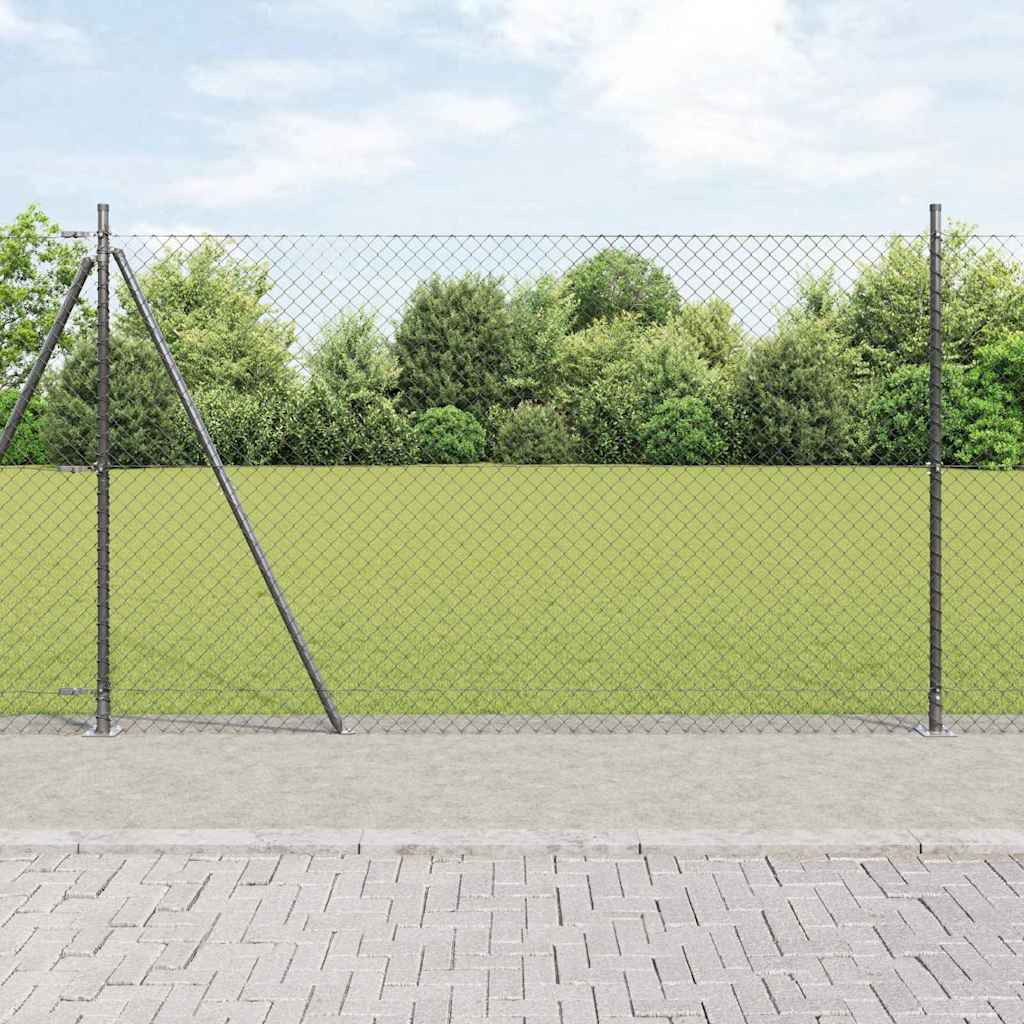 Vidaxl Zaunpfahl grau 10 x 1,5 m (40 x 40 mm Maschenweite)