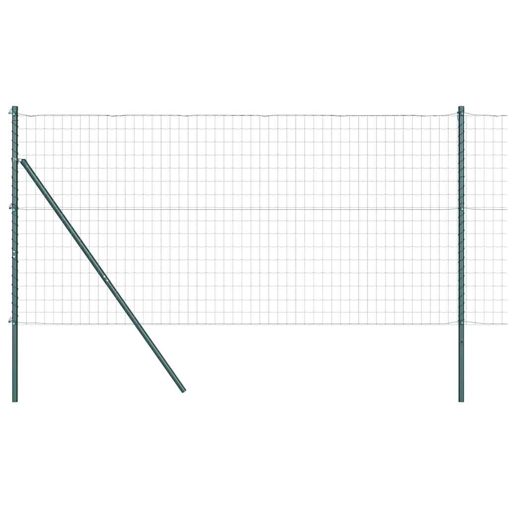 Vidaxxl-Zaun mit Pfosten grün 1,2 x 10 m aus Stahl und PVC