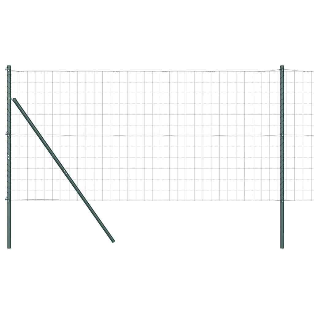 Vidaxxl-Zaun mit Pfosten grün 1,4 x 10 m aus Stahl und PVC