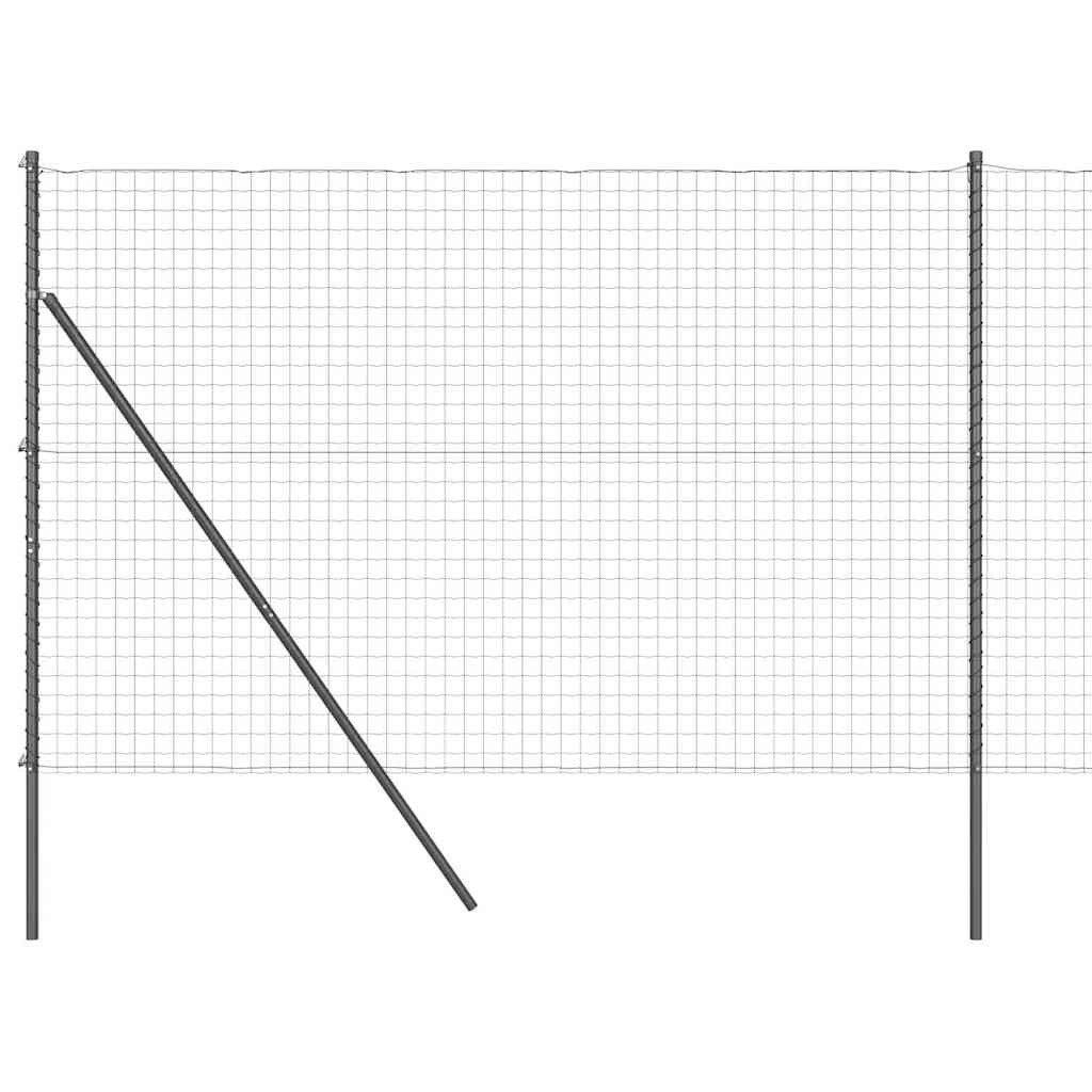 Vidaxl-Zaun mit Pfosten grau 1,5 x 10 m aus Stahl und PVC