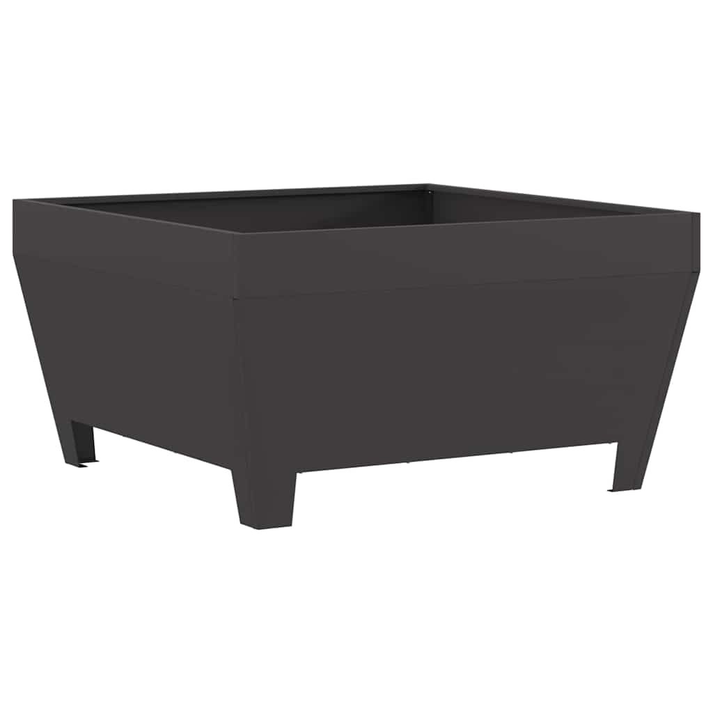 Vidaxl vuurkorf zwart 80 x 80 x 43 cm staal