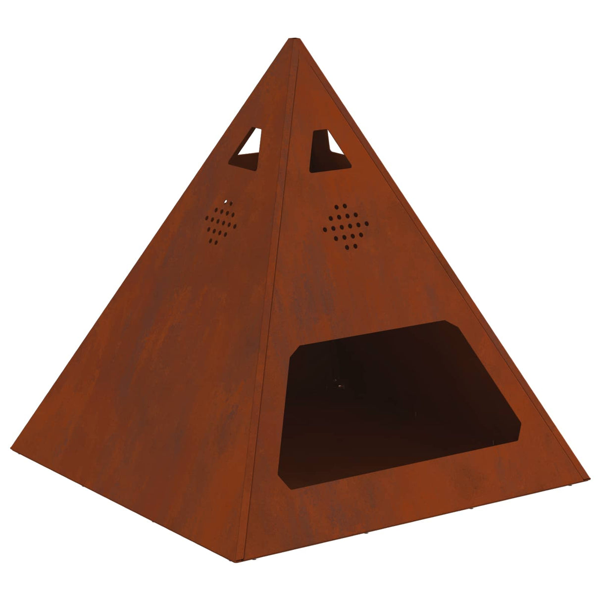 Vidaxl vuurkorf bruin 50 x 50 x 51 cm cortenstaal