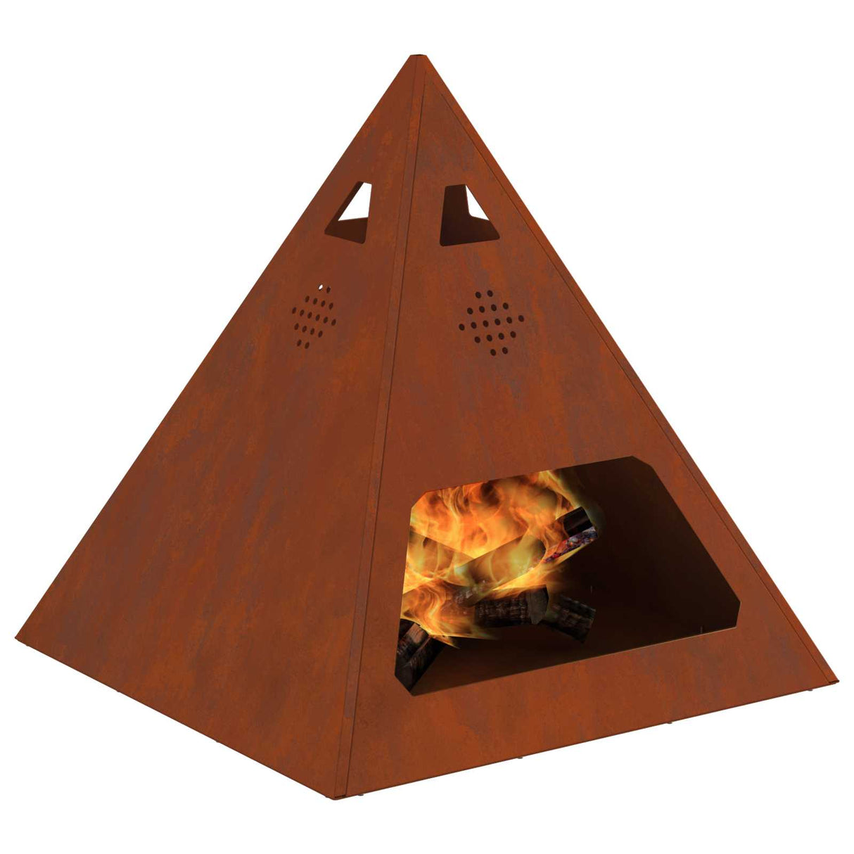 Vidaxl vuurkorf bruin 50 x 50 x 51 cm cortenstaal