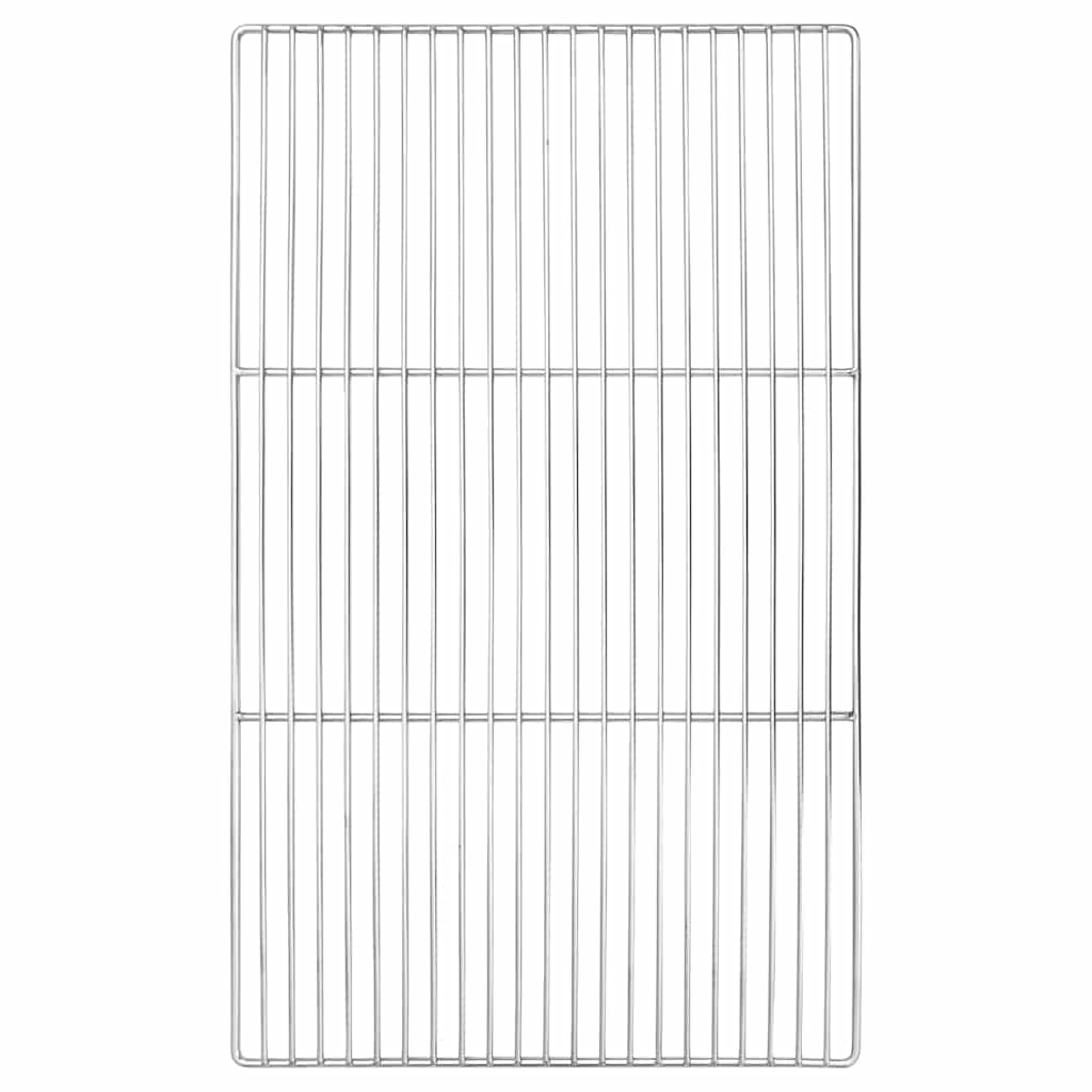 Vidaxl grillrooster zilver 67 x 40 cm roestvrij staal
