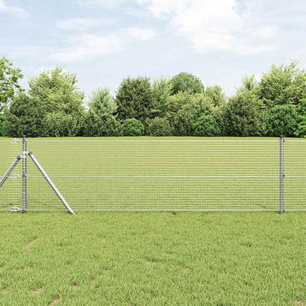 Vidaxl afrasteringspaal zilver 10 x 0,5 m (19 x 19 mm gaas) staal