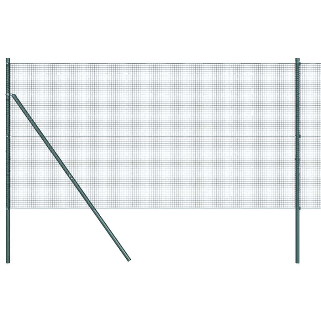 Vidaxl afrasteringspaal groen 25 x 1 m (16 x 16 mm gaas) staal
