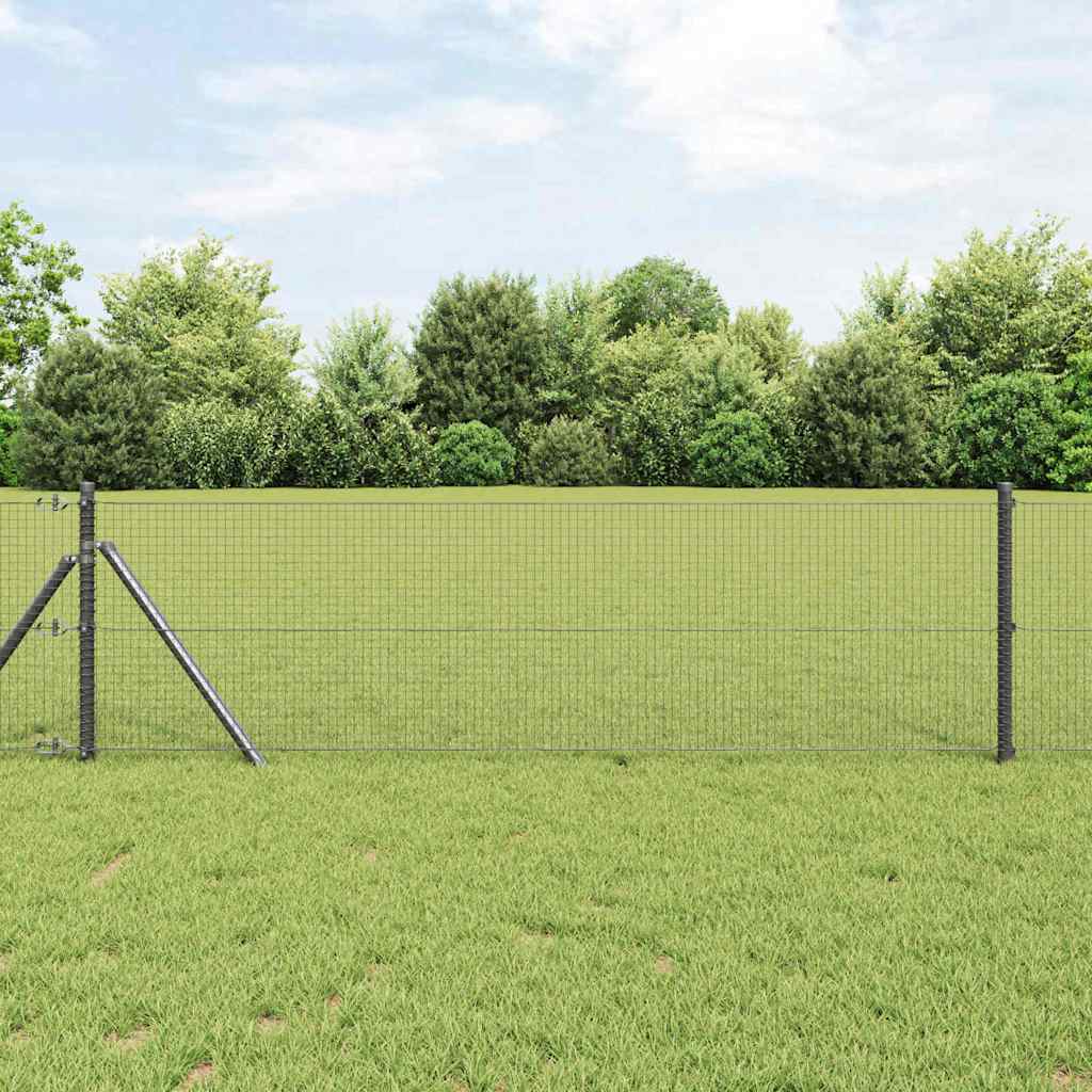 Vidaxl afrasteringspaal grijs 10 x 0,8 m (19 x 19 mm gaas)
