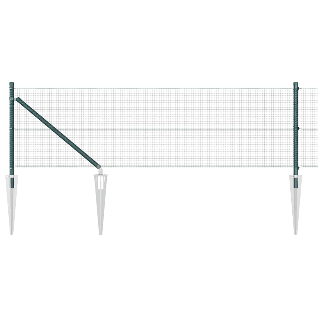 Vidaxl afrasteringspaal groen 10 x 0,6 m (12 x 12 mm gaas)