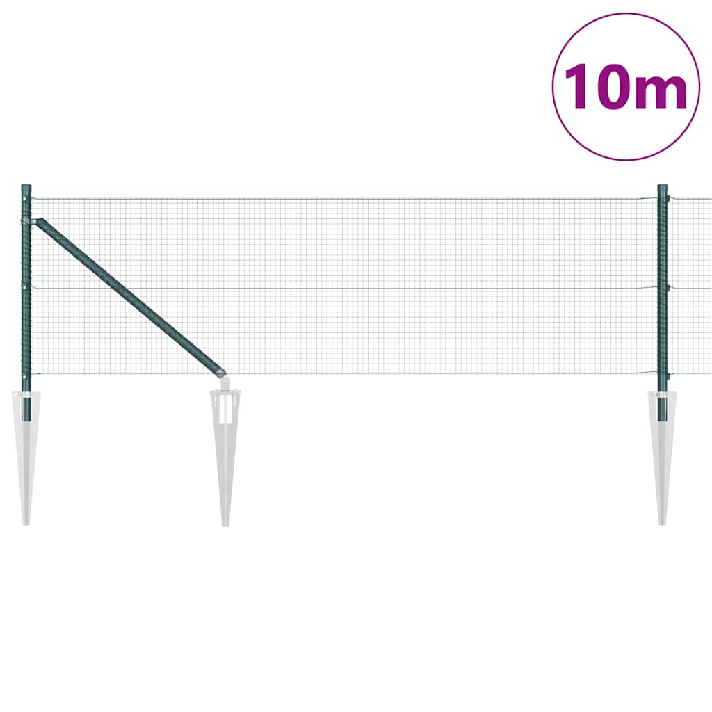 Vidaxl afrasteringspaal groen 10 x 0,6 m (16 x 16 mm gaas)