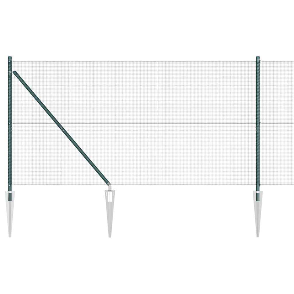 Vidaxl afrasteringspaal groen 10 x 1,4 m (12 x 12 mm gaas)