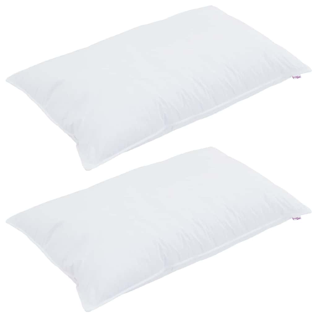 Vidaxl hoofdkussen met kussen 2 pcs wit 40 x 80 cm katoen