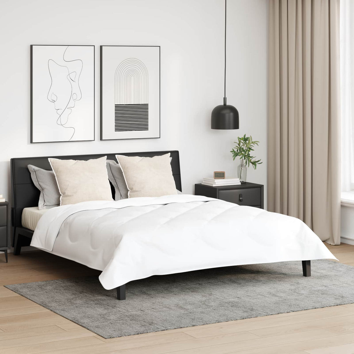 Vidaxl hoofdkussen met kussen 2 pcs wit 80 x 80 cm katoen