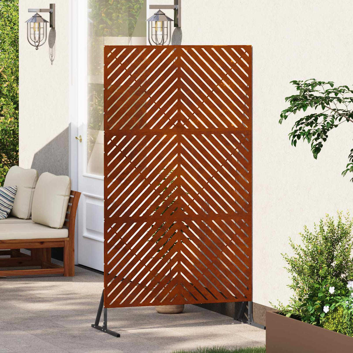 Vidaxl privacyscherm grijs 100 x 50 x 180 cm staal