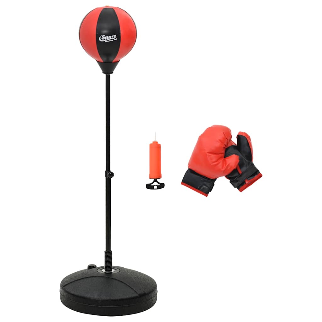 VidaXL Punchingball-Set mit Handschuhen und Pumpe, verstellbar von 81–122 cm