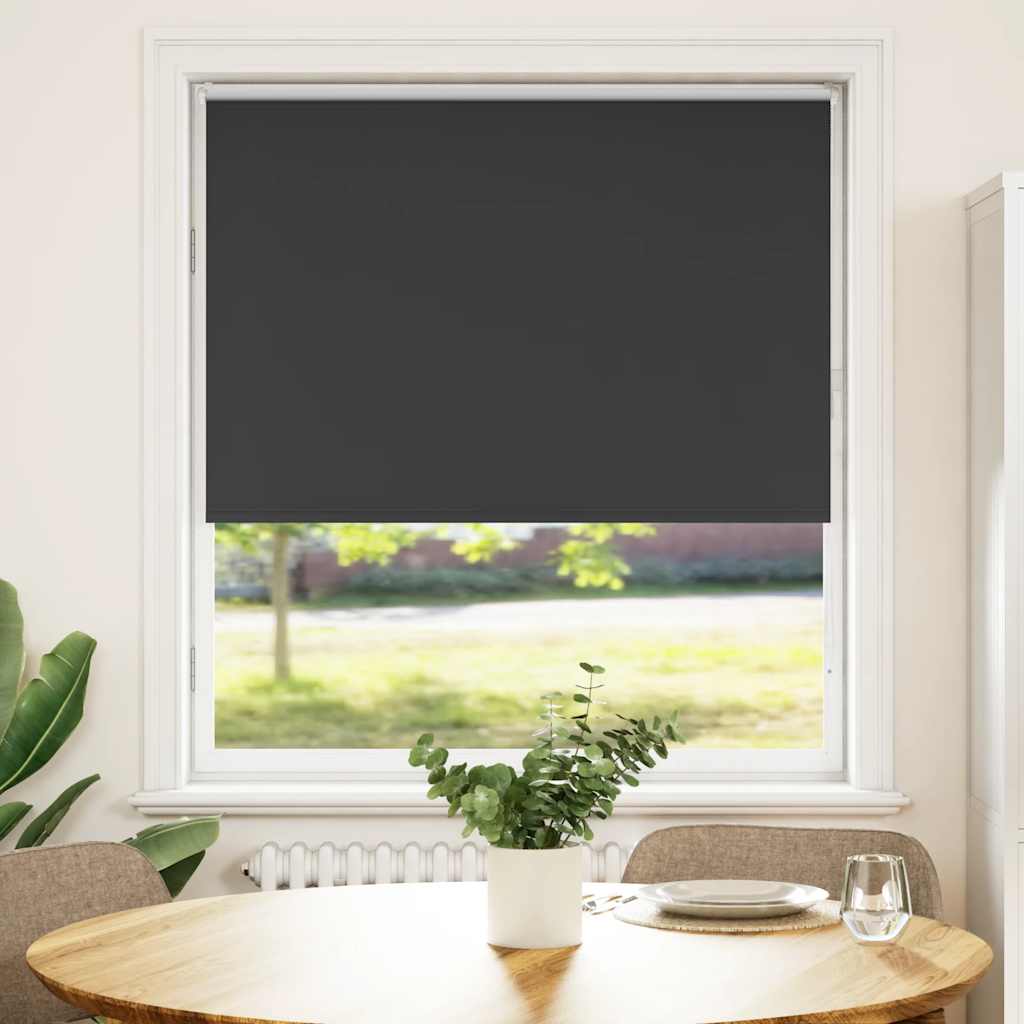 Vidaxl rolgordijn verduisterend 115x130 cm stofbreedte 110,7 cm zwart
