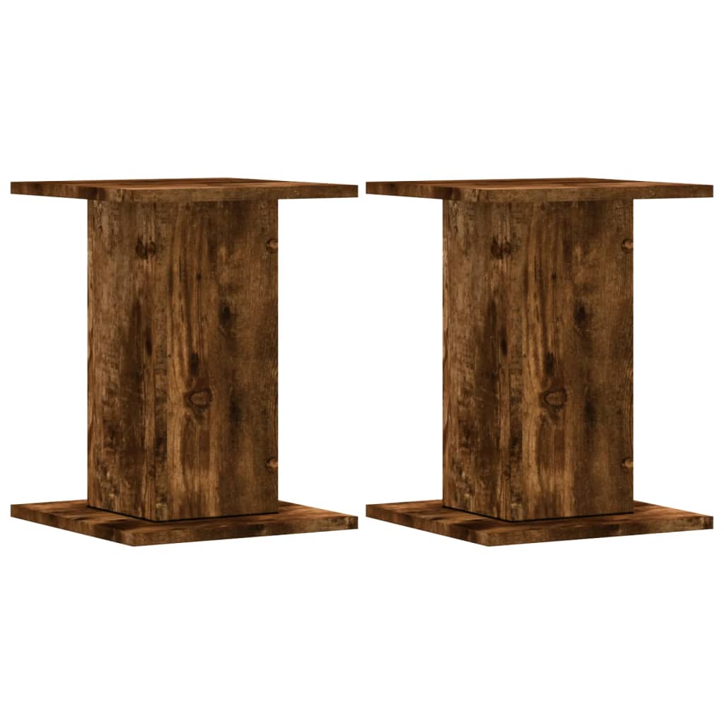 Vidaxx Pflanzenständer 2 Stück 30x30x40 cm verarbeitetes Holz geräucherte Eiche