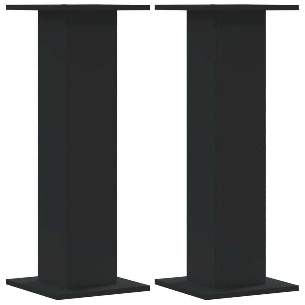 VidaXL Pflanzenständer 2 Stück 30x30x80 cm Holzwerkstoff schwarz