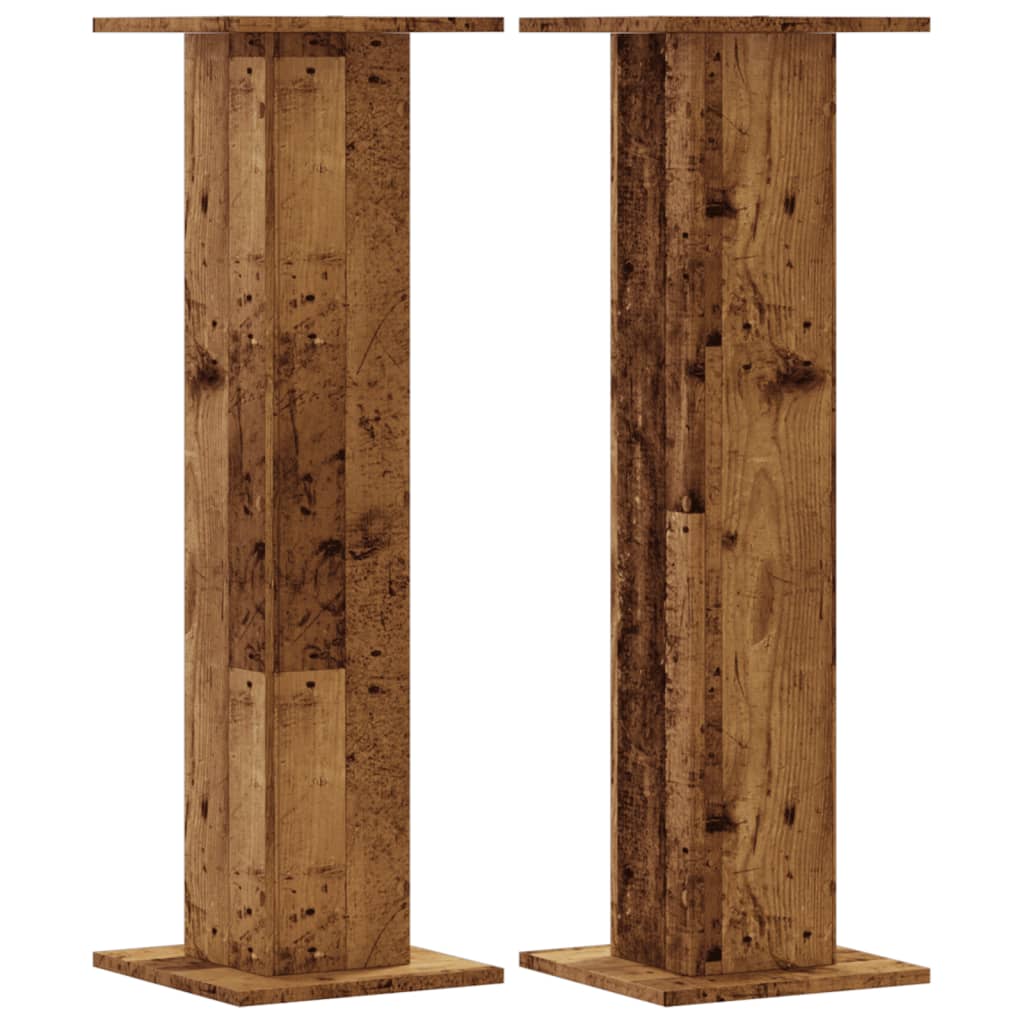 Vidaxxl Pflanzenständer 2 Stück 30x30x95 cm behandeltes Holz, altholzfarben