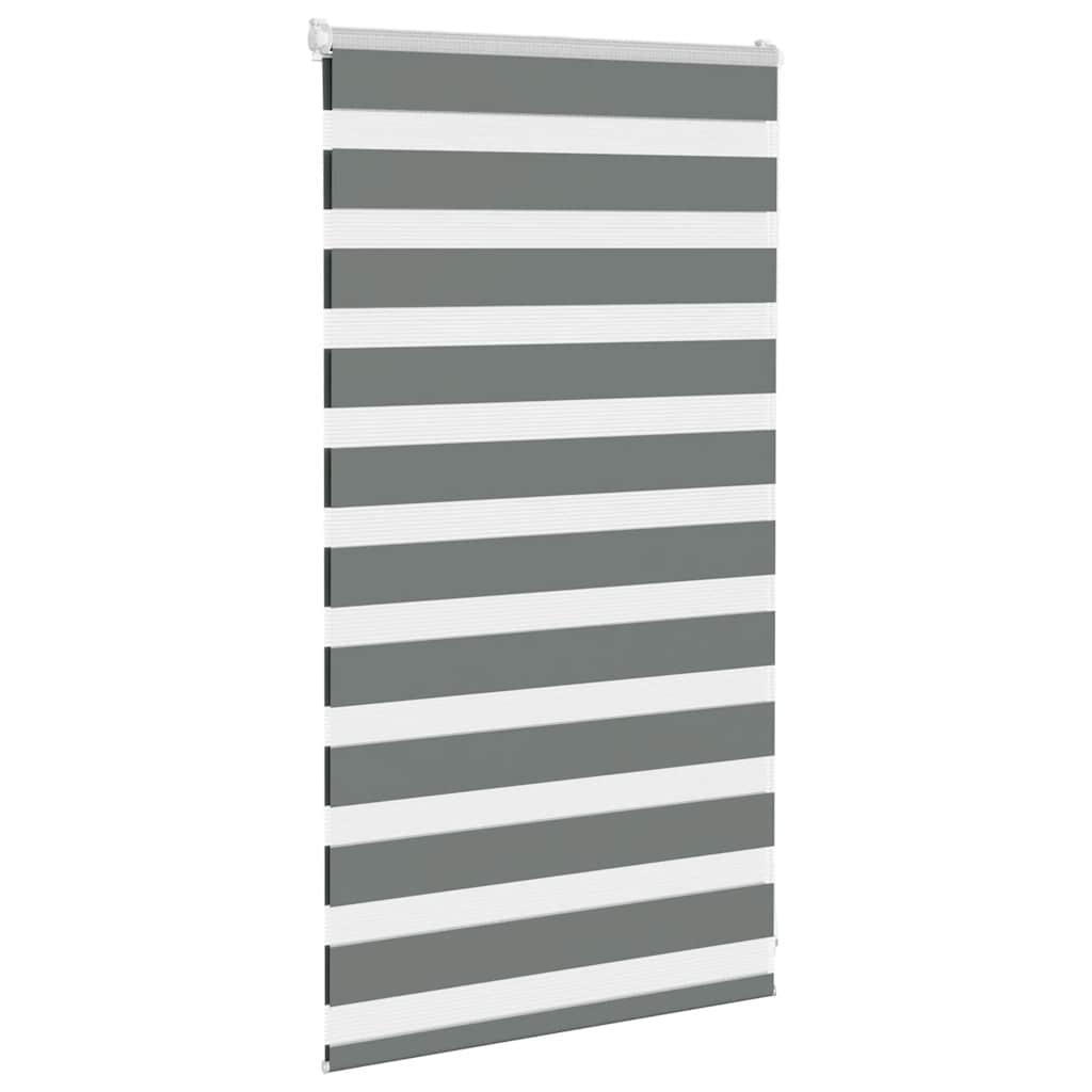 VidaXL Zebra-Rollo 85x100 cm Stoffbreite 80,9 cm Dunkelgrau