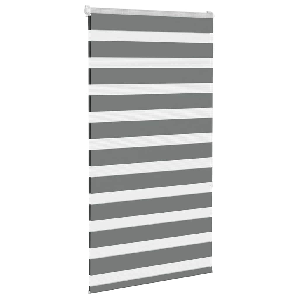 VidaXL Zebra-Rollo 75x150 cm Stoffbreite 70,9 cm Dunkelgrau