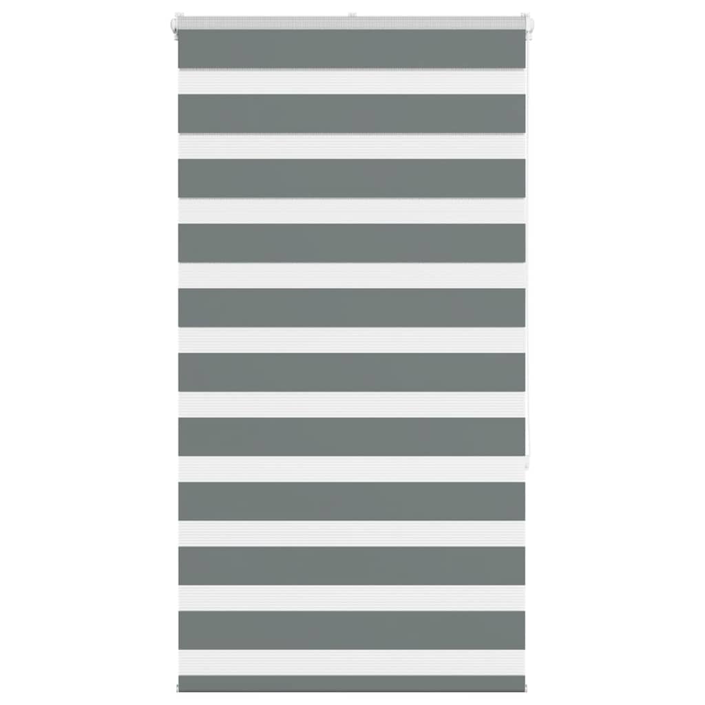 VidaXL Zebra-Rollo 80x150 cm Stoffbreite 75,9 cm Dunkelgrau