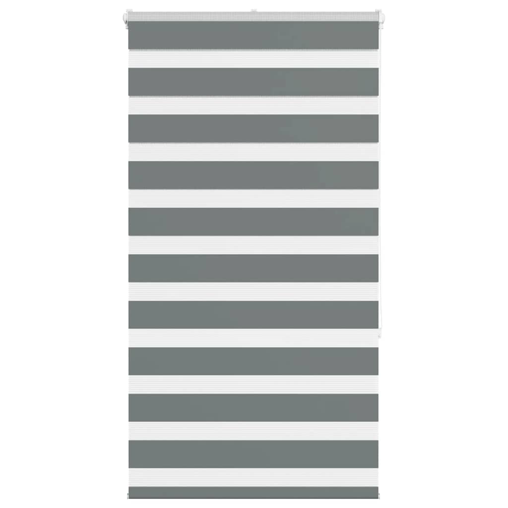 VidaXL Zebra-Rollo 85x150 cm Stoffbreite 80,9 cm Dunkelgrau
