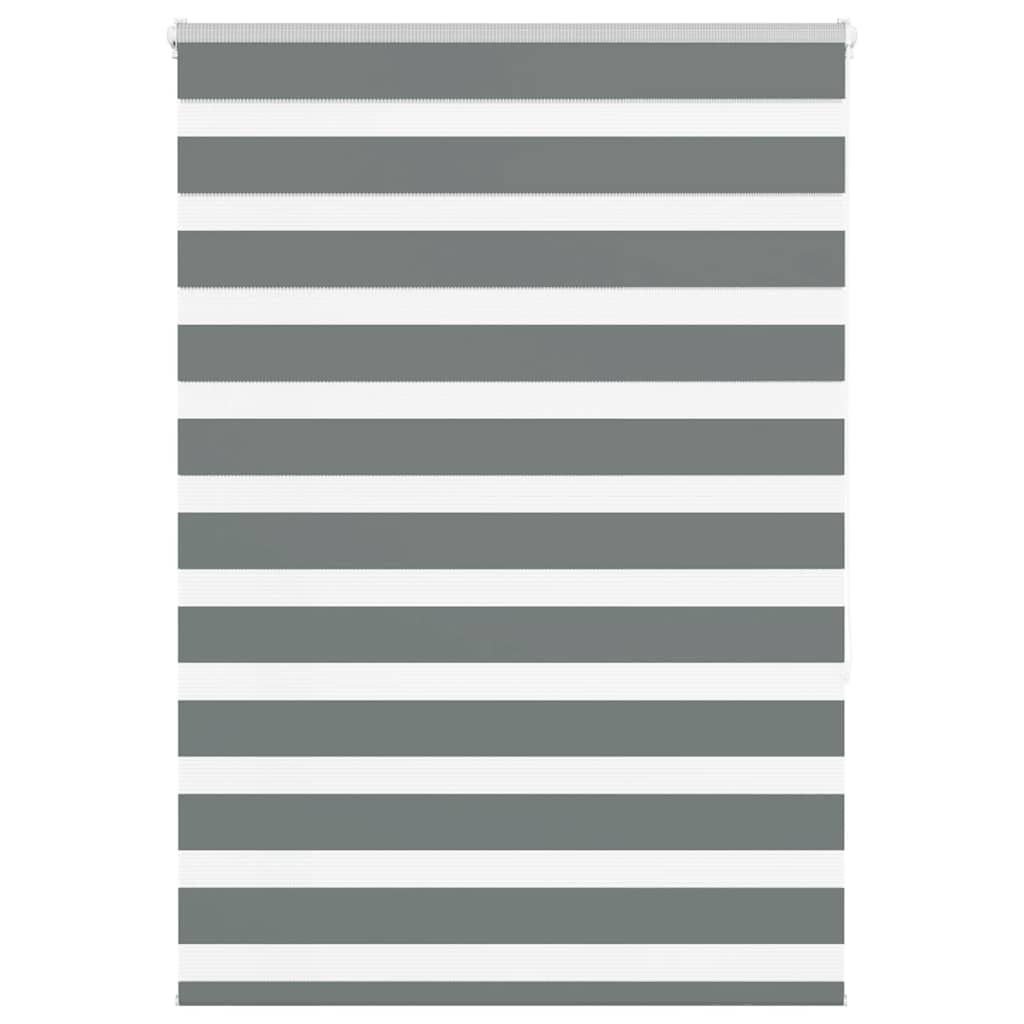 VidaXL Zebra-Rollo 95x150 cm Stoffbreite 90,9 cm Dunkelgrau