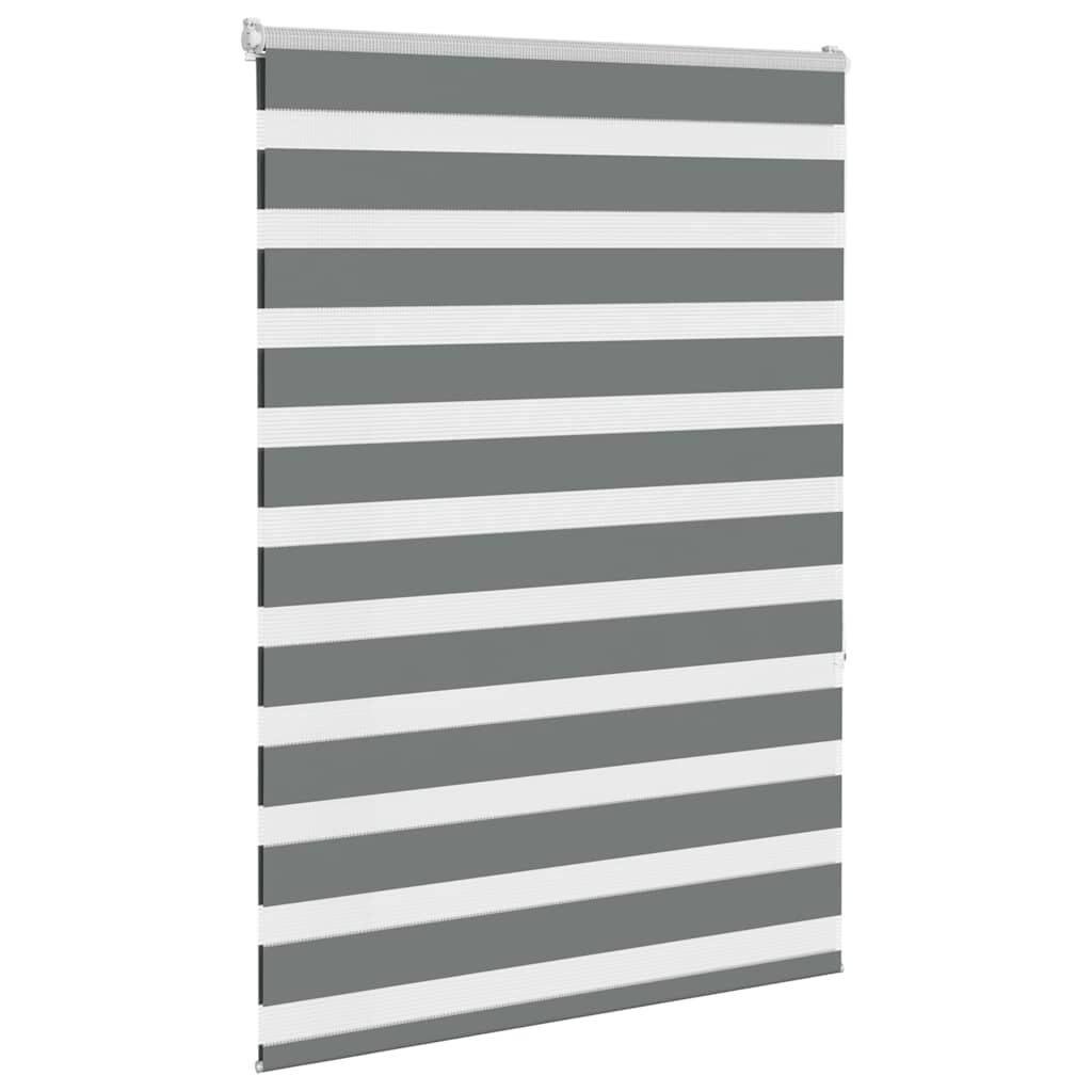 VidaXL Zebra-Rollo 110x150 cm Stoffbreite 105,9 cm Dunkelgrau