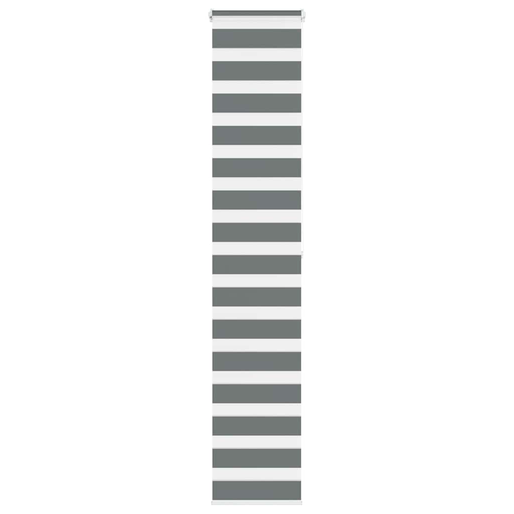 VidaXL Zebra-Rollo 45x200 cm Stoffbreite 40,9 cm Dunkelgrau