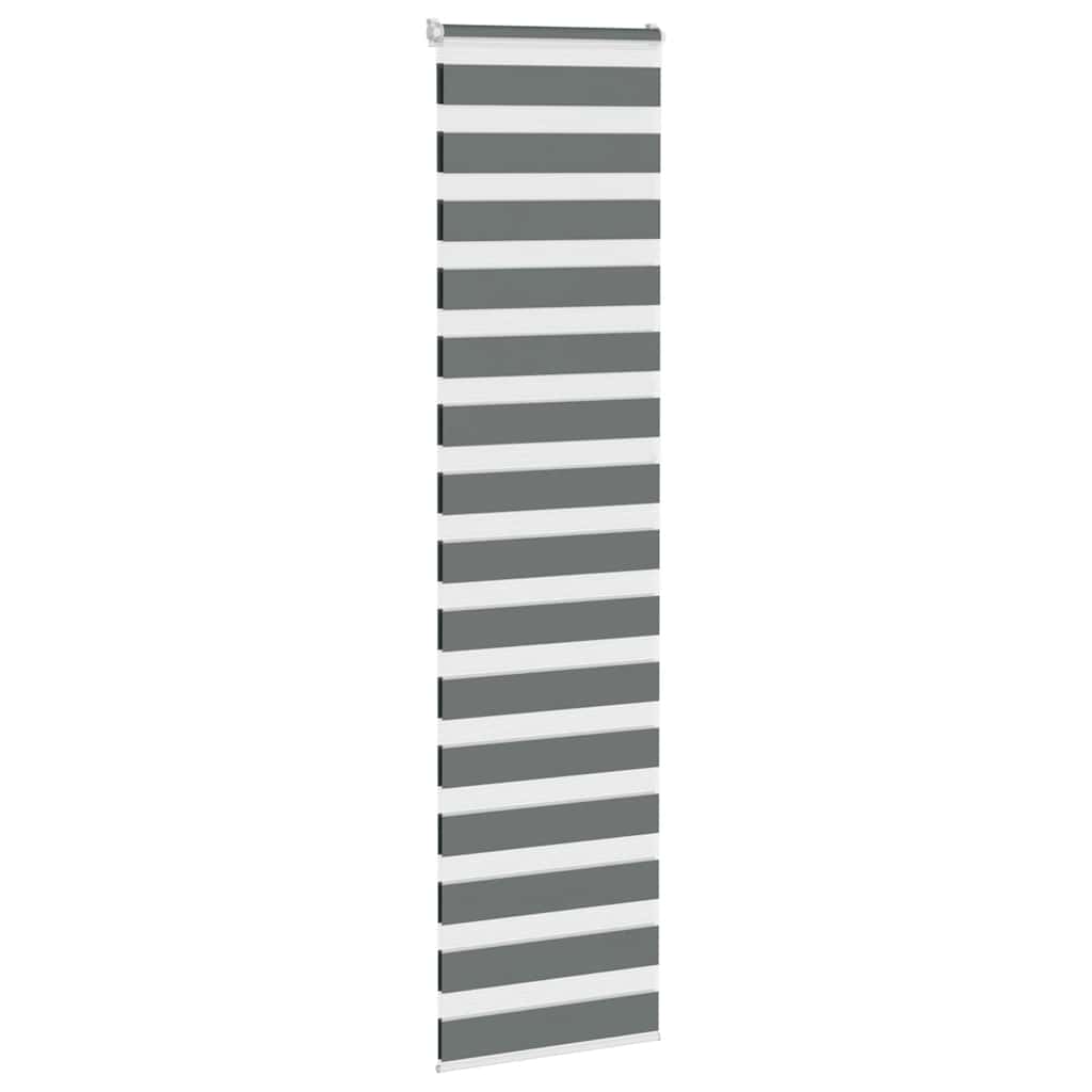 VidaXL Zebra-Rollo 60x200 cm Stoffbreite Dunkelgrau 55,9 cm