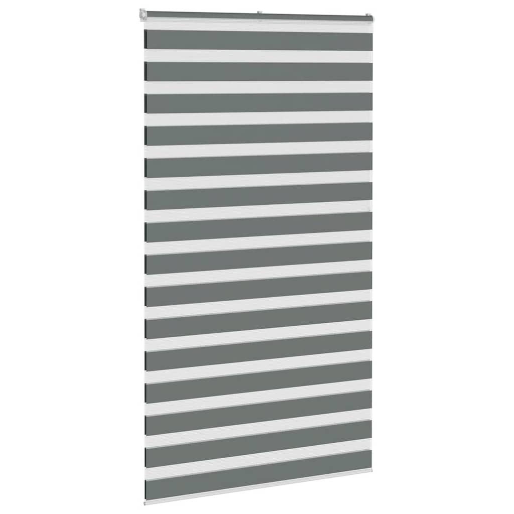VidaXL Zebra-Rollo 125x200 cm Stoffbreite 120,9 cm Dunkelgrau