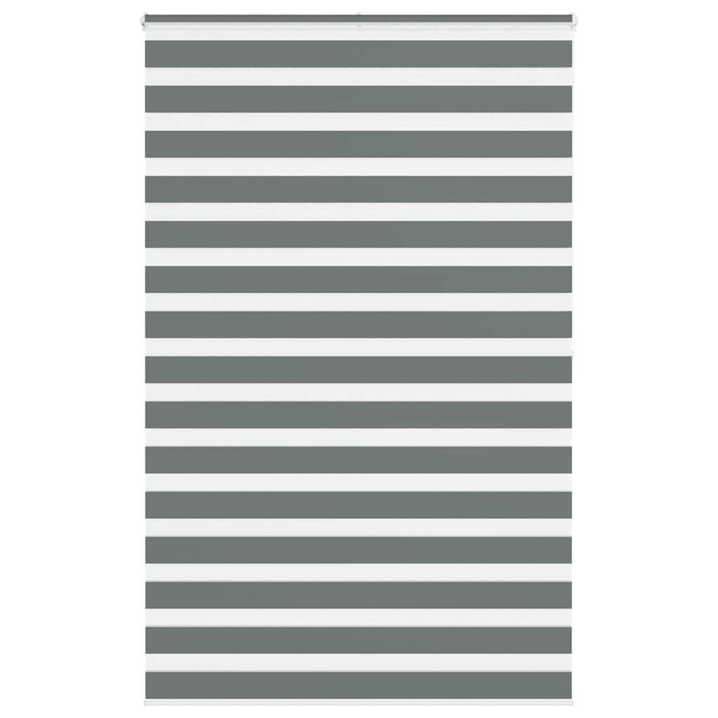 VidaXL Zebra-Rollo 140x200 cm Stoffbreite 135,9 cm Dunkelgrau
