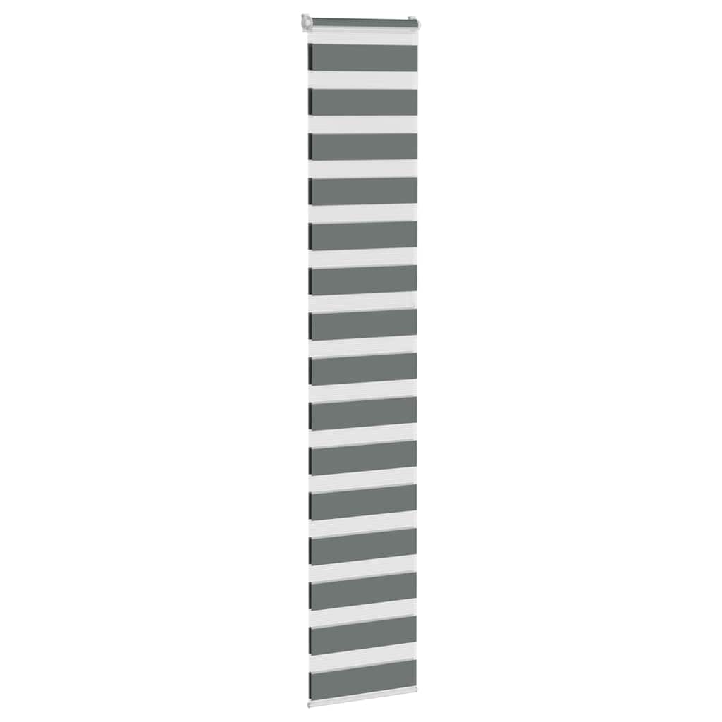 VidaXL Zebra-Rollo 40x230 cm Stoffbreite 35,9 cm Dunkelgrau