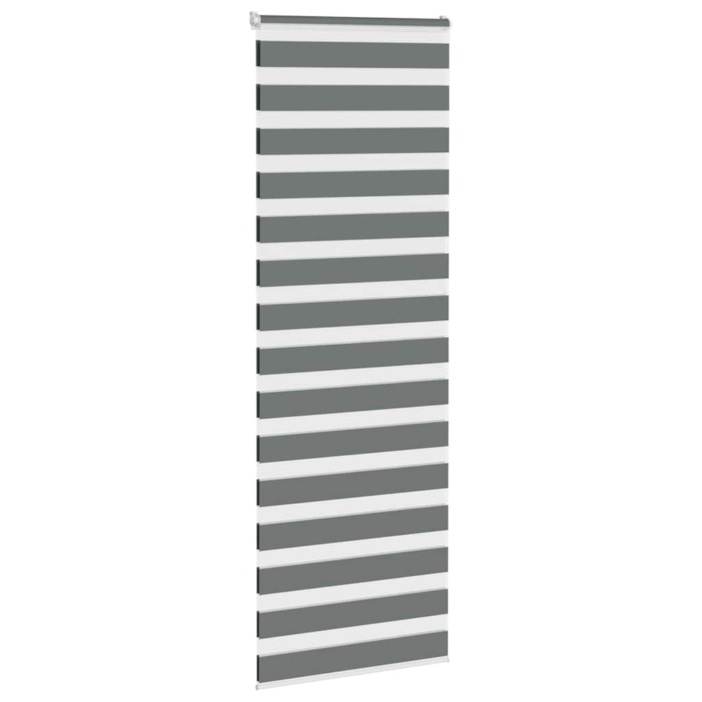 VidaXL Zebra-Rollo 75x230 cm Stoffbreite 70,9 cm Dunkelgrau