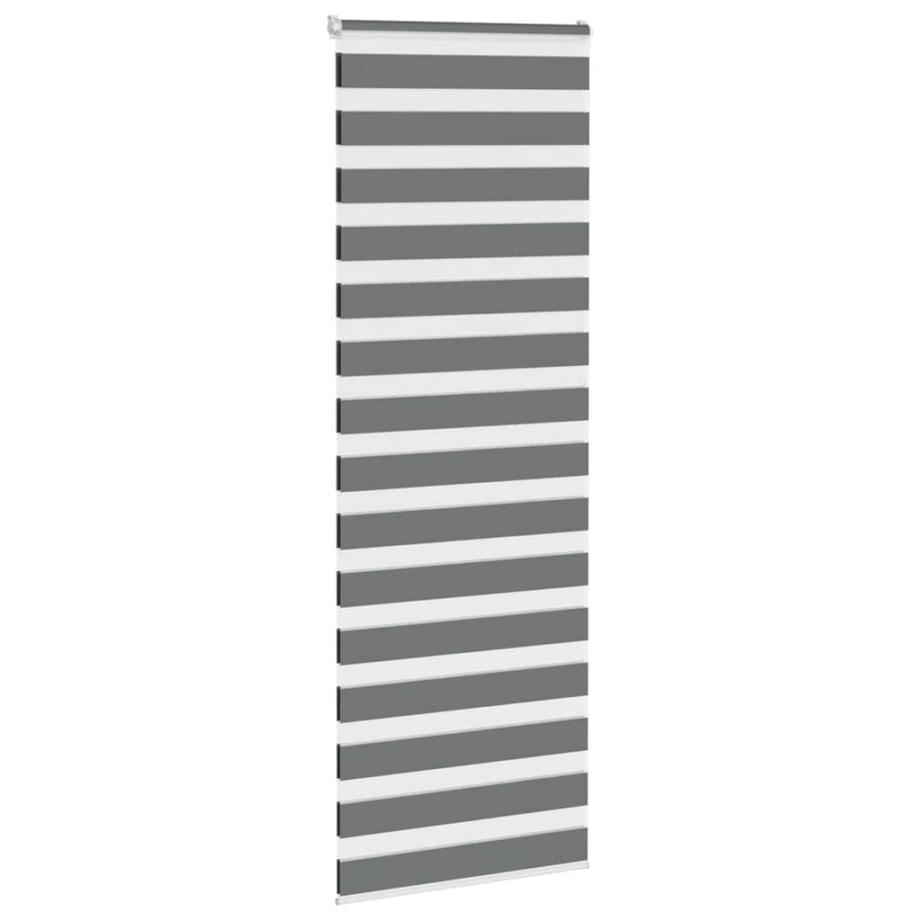 VidaXL Zebra-Rollo 90x230 cm Stoffbreite 85,9 cm Dunkelgrau